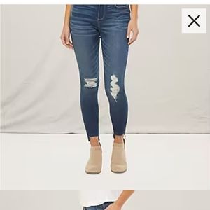 Womens a.n.a high rise ripped jegging